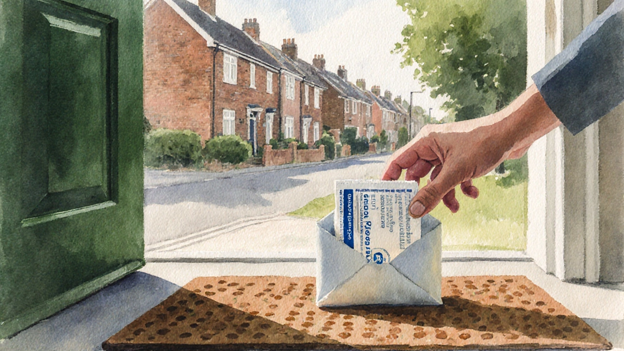 Delivered generic duloxetine bottle in a padded envelope on doorstep.