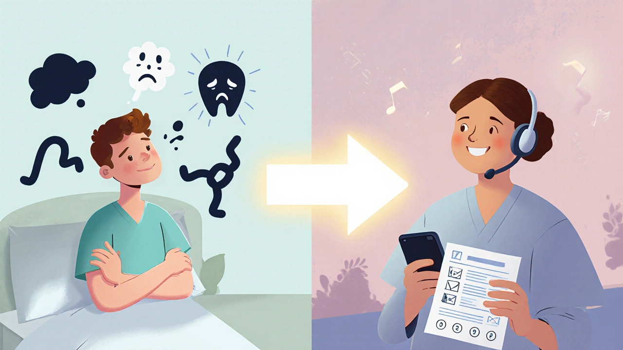 Patient transformed from anxious to calm after learning side effect probabilities