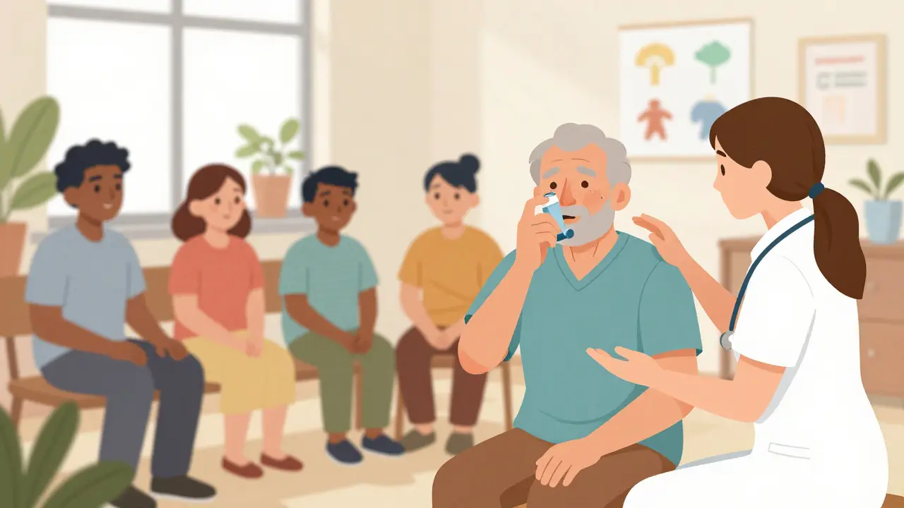 Diverse patients learning to use generic medical devices with help