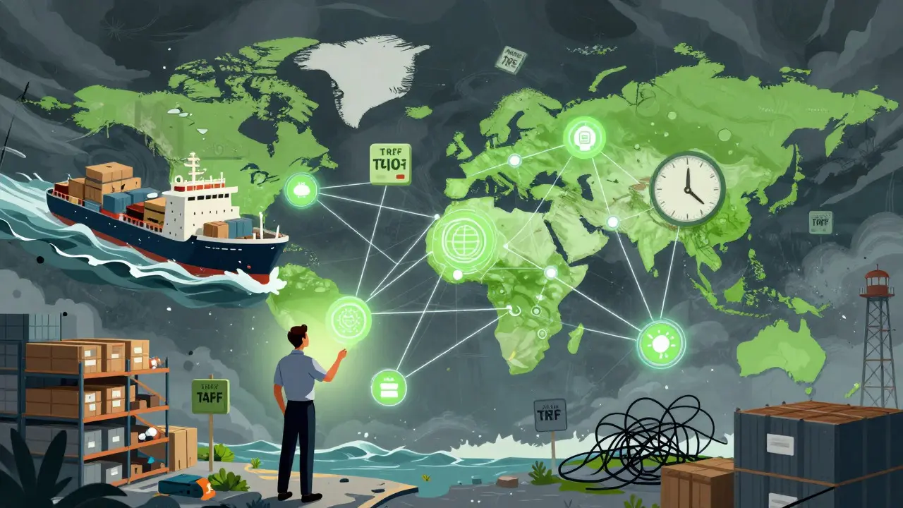Global supply chain navigating tariffs and delays with tech aid
